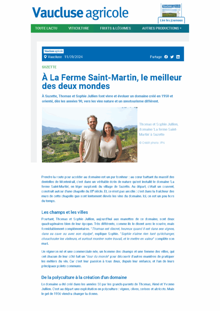 Vaucluse agricole - 11 sept 2024