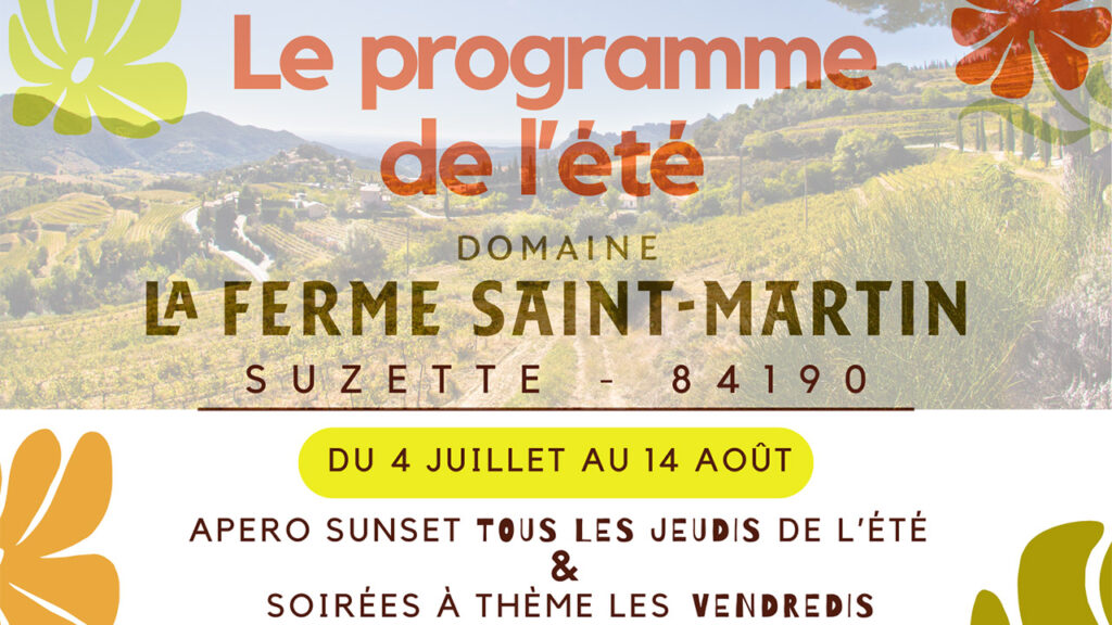programmes soirées d'été à la ferme Saint-martin