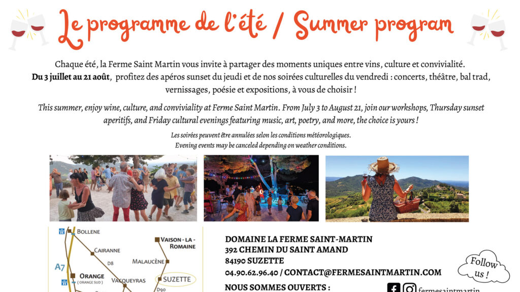 Domaine de la Ferme Saint-Martin - Gazette de l'été 2026